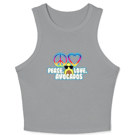 PEACE LOVE AVOCADO Crop Tank Top