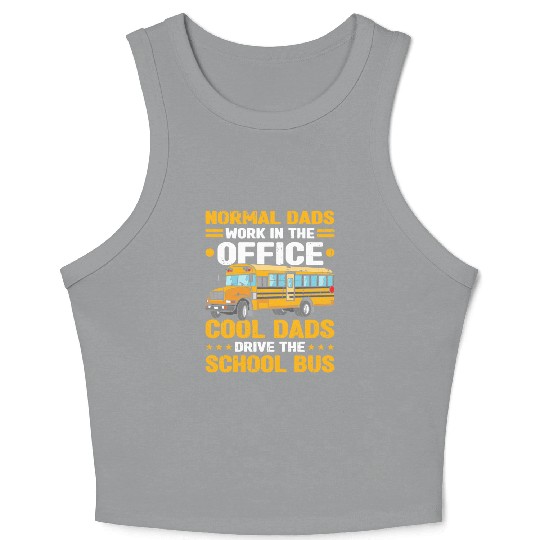 Bus Driver Dad School Bus Crop Tank Top