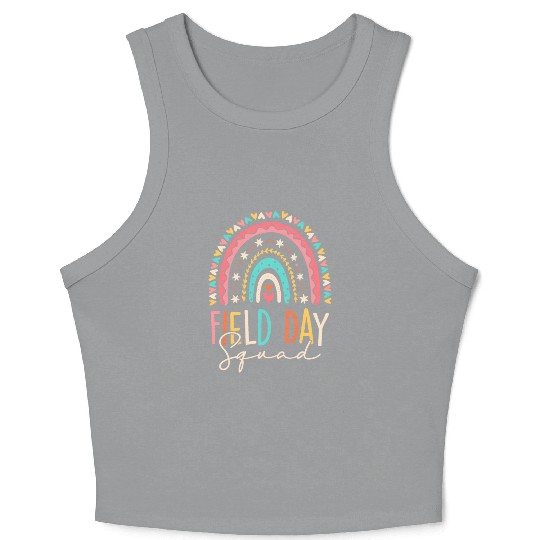 Field Day Squad Teacher Student Last Day Of School Crop Tank Top