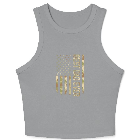 Best Dad Ever Us American Flag Camo Father s Day Crop Tank Top