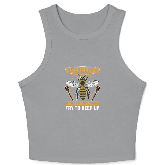 If you see me running, run with it Beekeeper Crop Tank Top