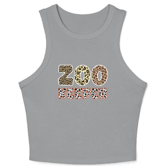 Zookeeper African Animals Zebra - Giraffe Crop Tank Top