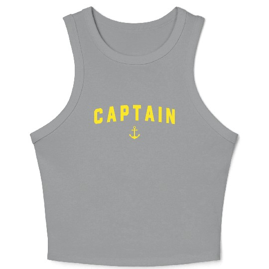 Navy Blue Captain Crop Tank Top