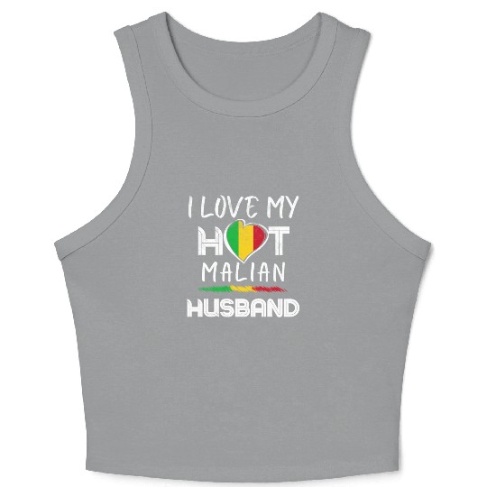Funny Malian Husband Proud Wife Crop Tank Top