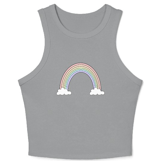 Pastel Rainbow Love Crop Tank Top