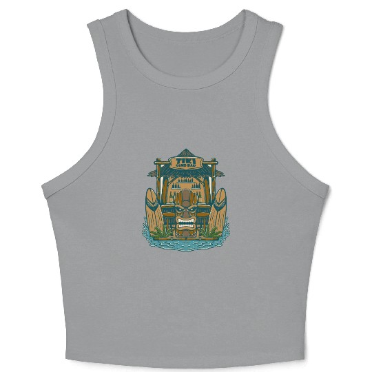 TIKI SAND BAR Crop Tank Top