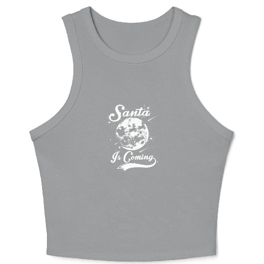 Santa is Coming Crop Tank Top