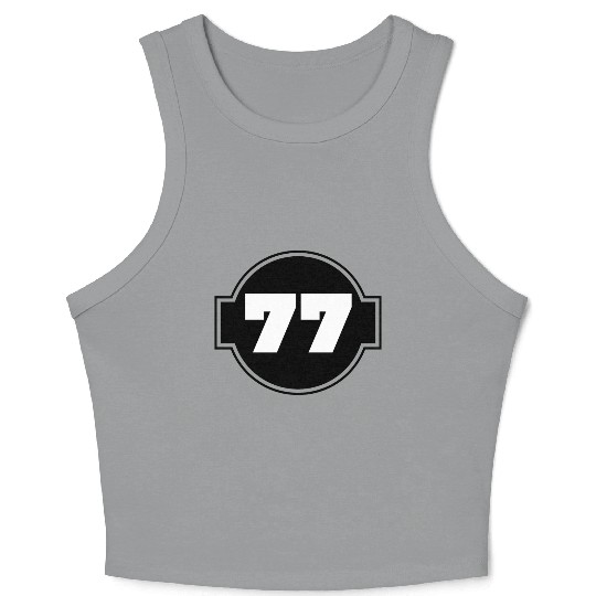 Congratulations 77 Years - Number Seventy-Seven Crop Tank Top