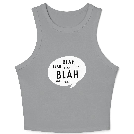 Blah Blah Blah Light Crop Tank Top