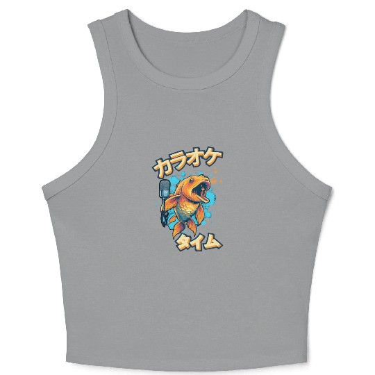 Koi Fish Koi Carp Japanese Koi Garden-Pond funny Crop Tank Top