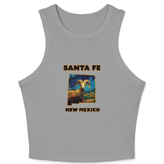 New Mexico - Big Horn Sheep Crop Tank Top