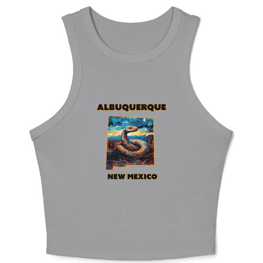 New Mexico - Rattlesnake Crop Tank Top