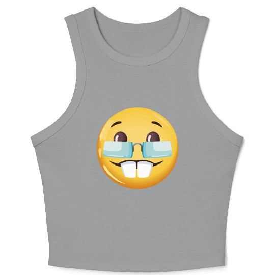 GOOFY AHH nerd goofy ahh meme Crop Tank Top