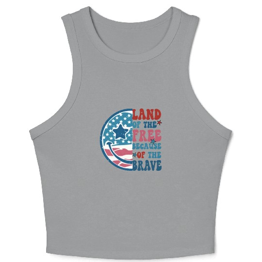Land of the free Crop Tank Top
