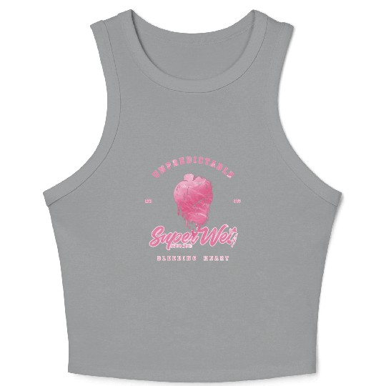 Unpredictable bleeding heart (pale style) Crop Tank Top