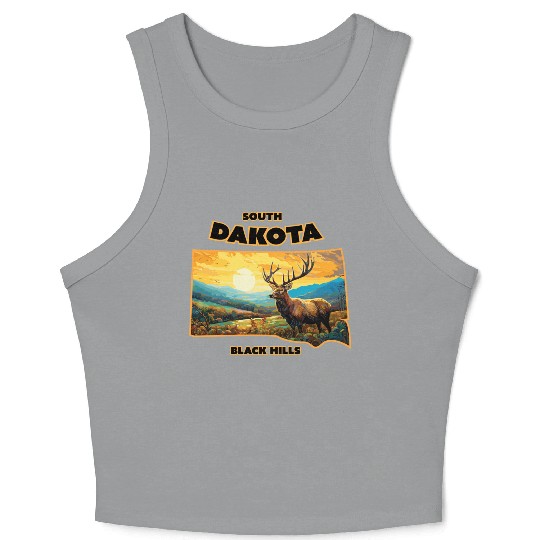 South Dakota - Elk Crop Tank Top