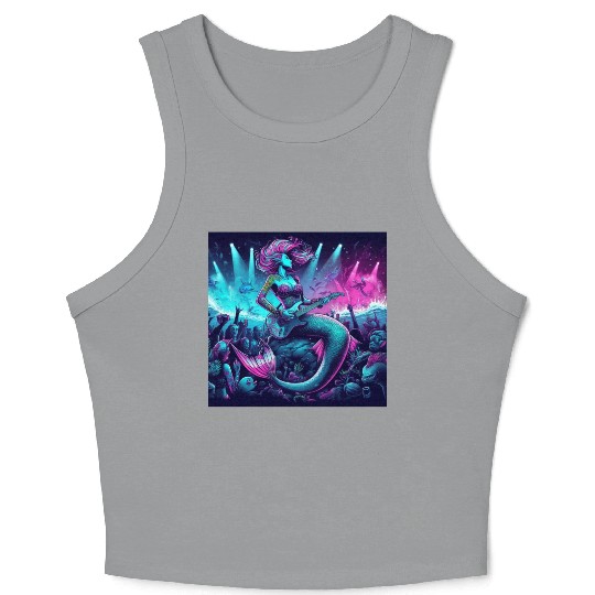 rock and roll under the sea Crop Tank Top