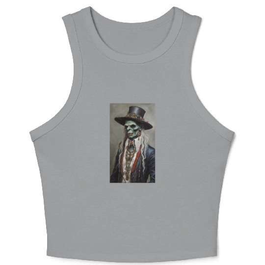 Gypsi indian zombie vampire painting Crop Tank Top