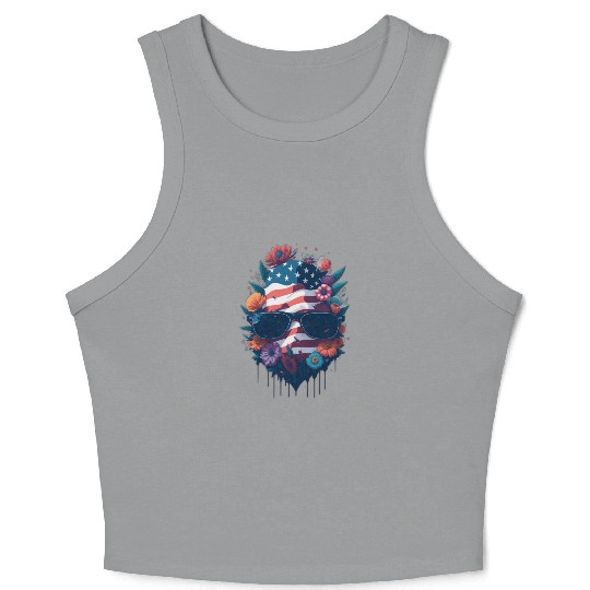 Usa patriotic Vector Crop Tank Top