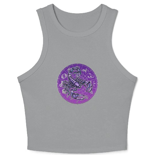 Scorpio Zodiac star sign horoscope Astrology Crop Tank Top