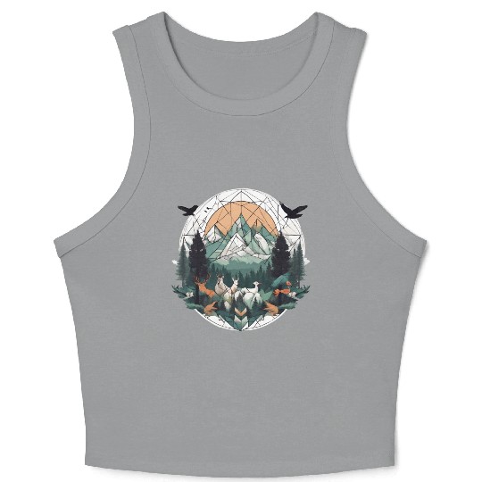 Geoforest Tapestry Crop Tank Top