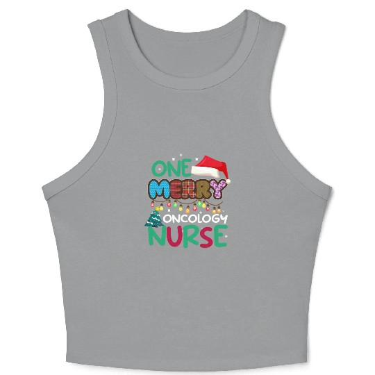 One merry Oncology Nurse Christmas Crop Tank Top