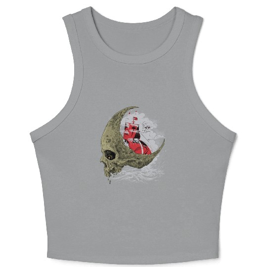 Surreal Sailing Adventure Crop Tank Top