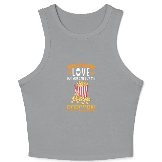 Popcorn Lover Gift Funny Popcorn Crop Tank Top