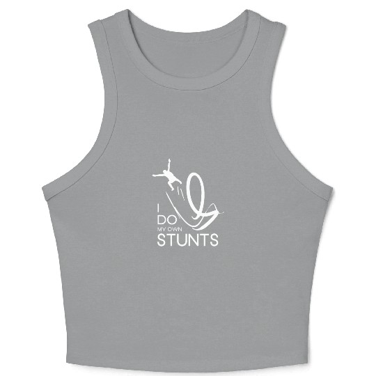 "I Do My Own Stunts" Daredevil Design Crop Tank Top
