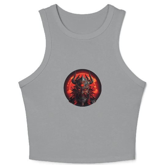 Samurai Mask Crop Tank Top