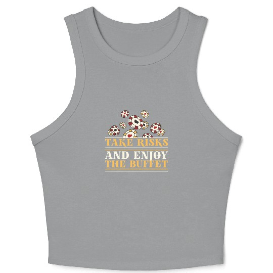 Poker Casino Poker Player Gambling Roulette Crop Tank Top