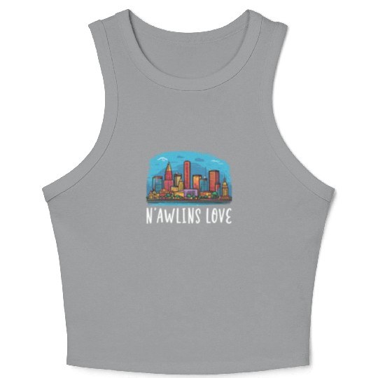 New Orleans Louisiana USA America United States Crop Tank Top