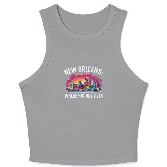 New Orleans Louisiana USA America United States Crop Tank Top