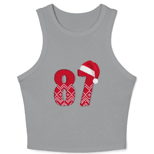 Age 87 - Congrats Christmas Number Eighty Seven Crop Tank Top