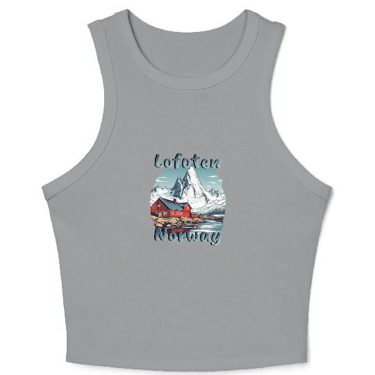 Lofoten Norway Nature Paradise Crop Tank Top