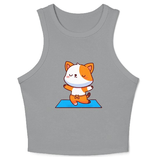 Zen Kitty Yoga Crop Tank Top