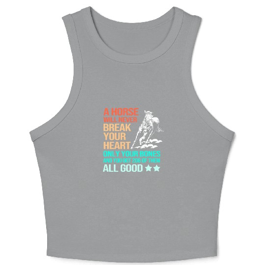 Funny Barrel Racing Cowgirl Horseback Riding Crop Tank Top