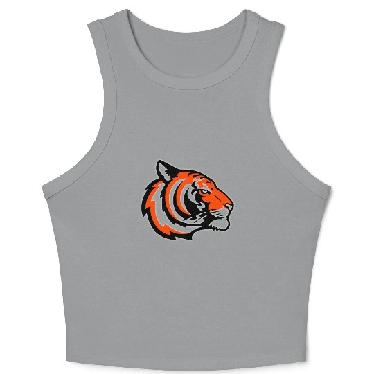 Colorful Tiger Head Crop Tank Top