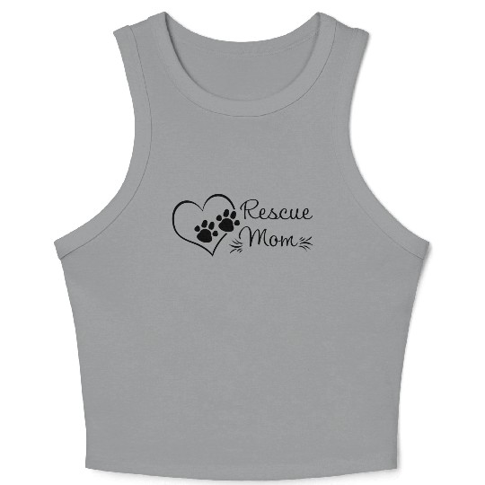 Rescue Mom - Dog Rescue Mom Crop Tank Top