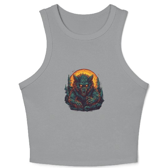 A mythical creature Werewolf Crop Tank Top
