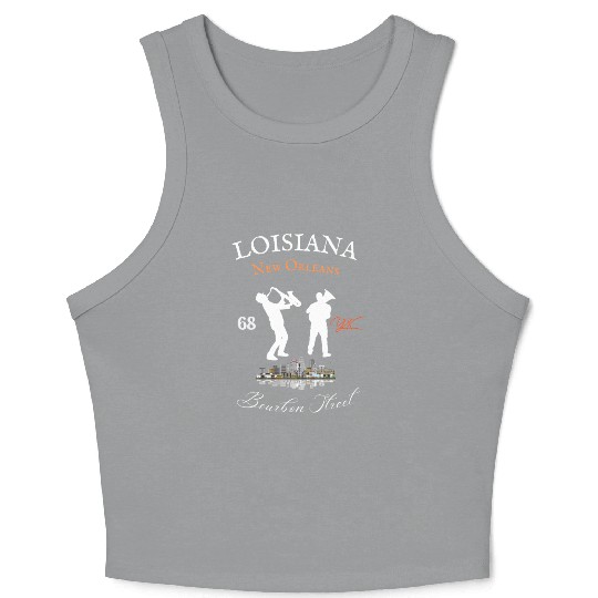 Louisiana New Orleans Bourbon street Crop Tank Top