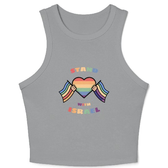 LGBTQ community STANDS WITH ISRAEL Crop Tank Top