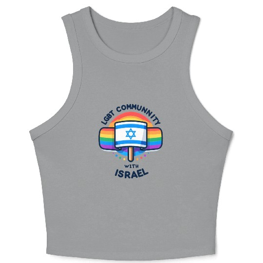 LGBTQ community STANDS WITH ISRAEL Crop Tank Top