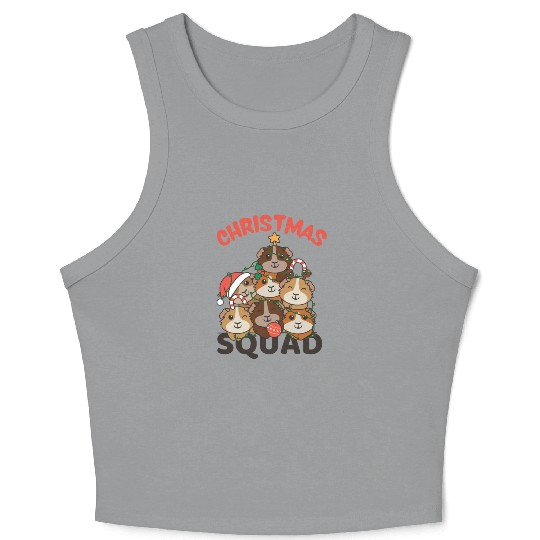 Guinea Pig Christmas Tree Christmas Squad Crop Tank Top