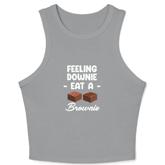 Feeling Downie Eat A Brownies Cookie Marshmallow Crop Tank Top