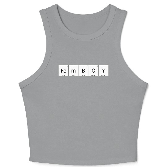 Periodic Table Chemical Element Femboy Bigender Si Crop Tank Top