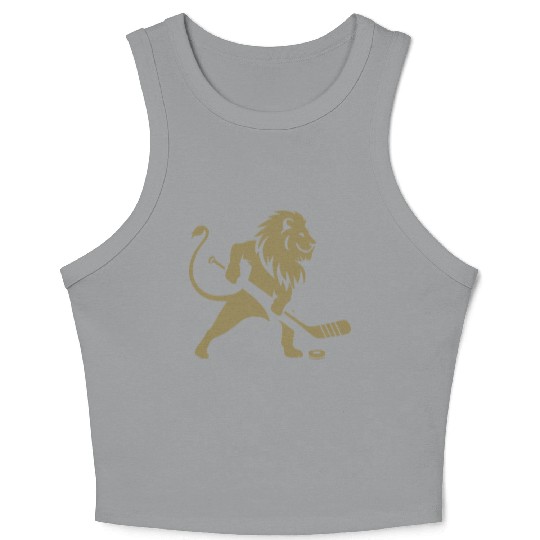 Lion Hockey Silhouette Crop Tank Top