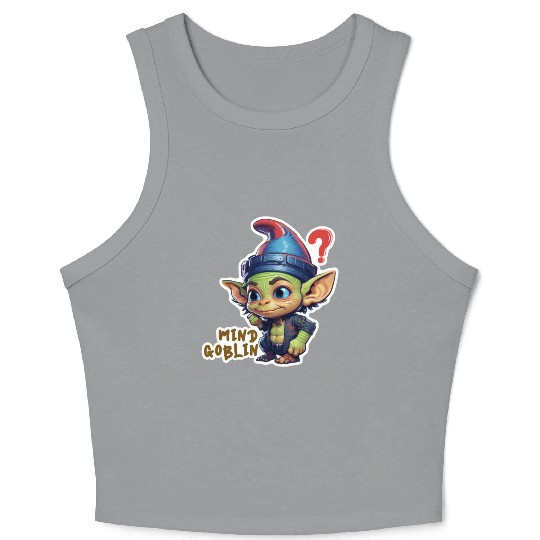 Funny Green Goblin Monster - Mind Goblin Deez Nuts Crop Tank Top