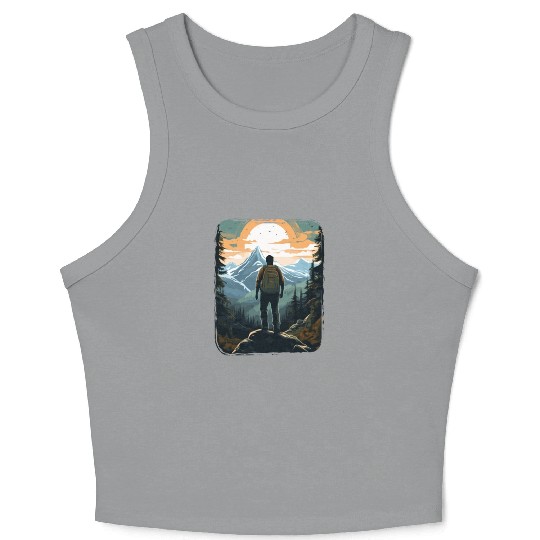Forest nature trekking adventure Crop Tank Top