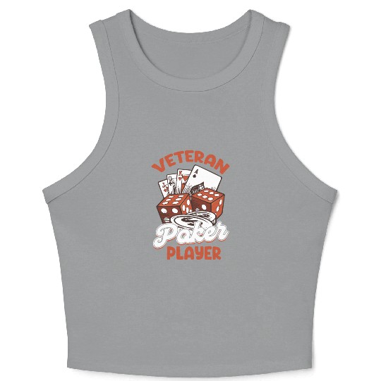 Veteran Poker Player Holdem Dealer Blackjack Crop Tank Top